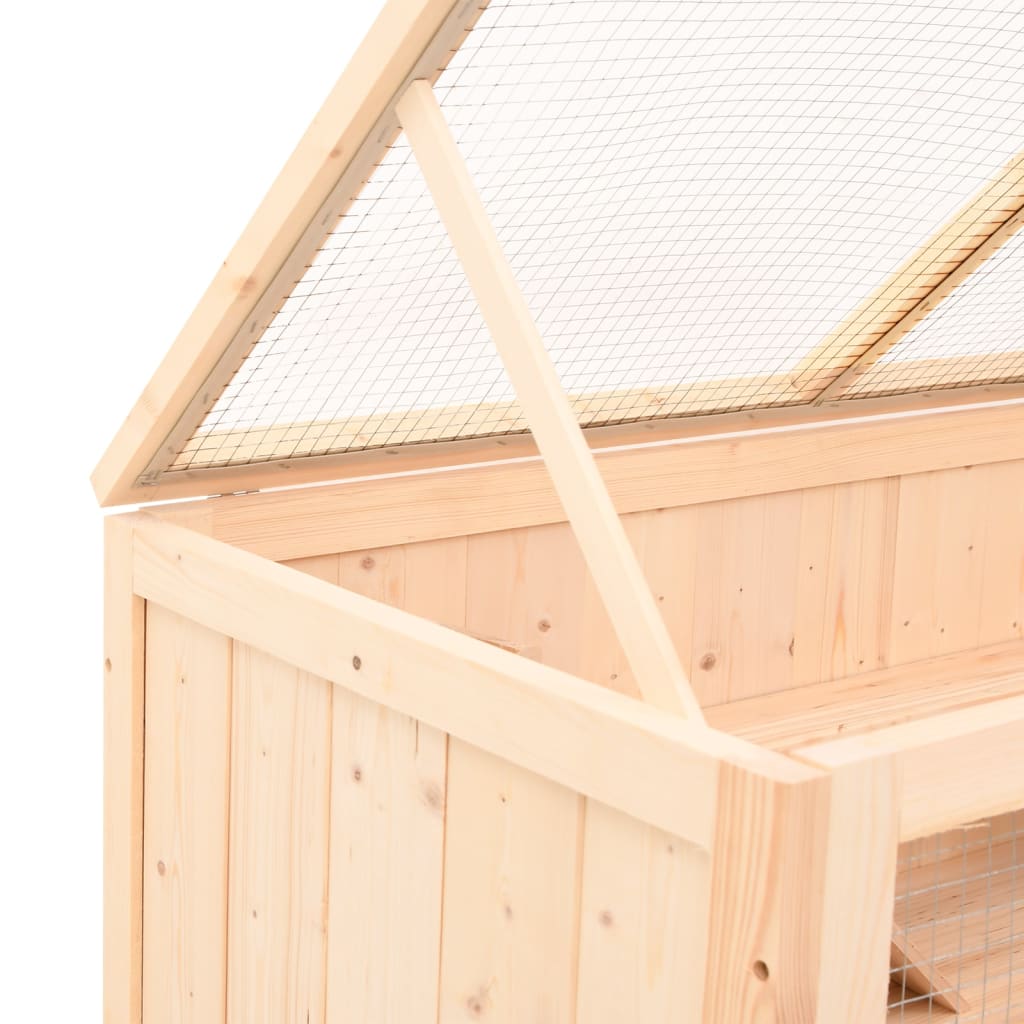 vidaXL Hamster Cage 104x52x54 cm Solid Wood Fir