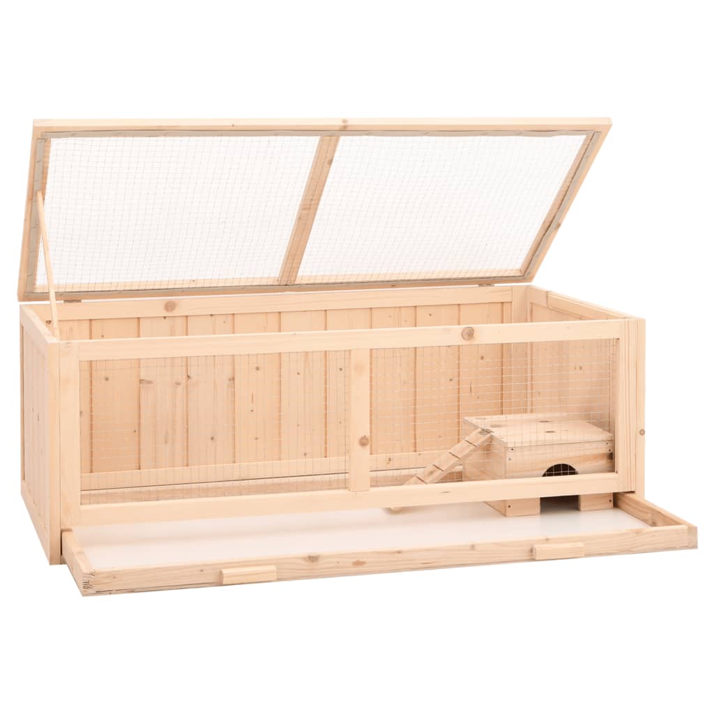 vidaXL Hamster Cage 104x52x38 cm Solid Wood Fir