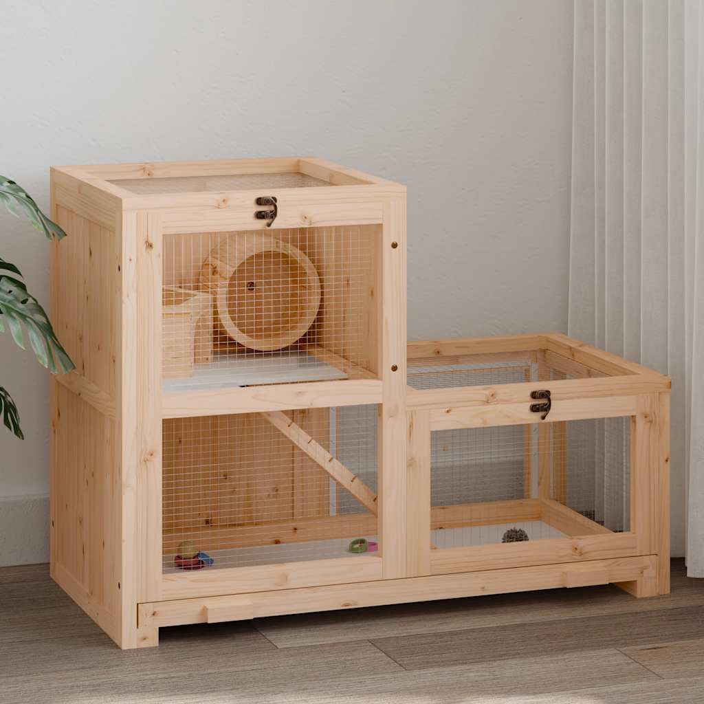 Hamster Cage 81x40x60 cm Solid Wood Fir