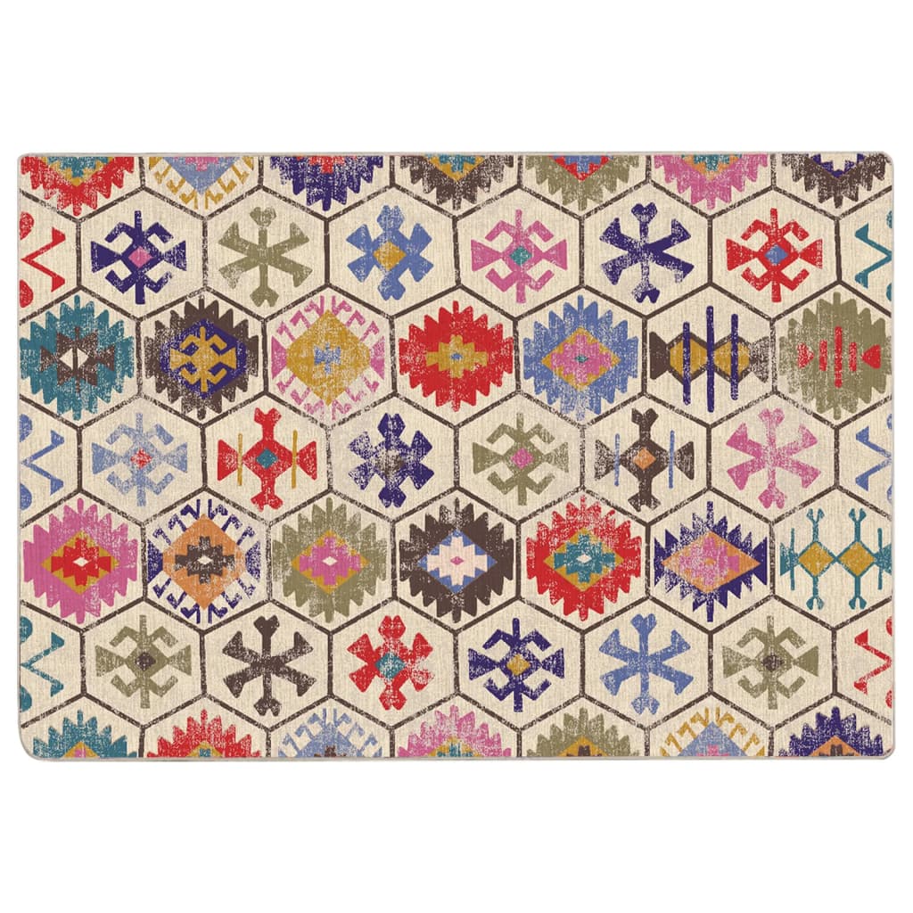 vidaXL Rug Washable Multicolour 160x230 cm Anti Slip