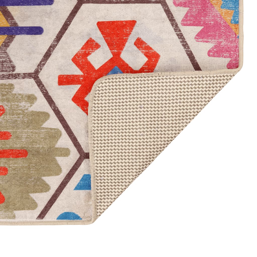 vidaXL Rug Washable Multicolour 160x230 cm Anti Slip