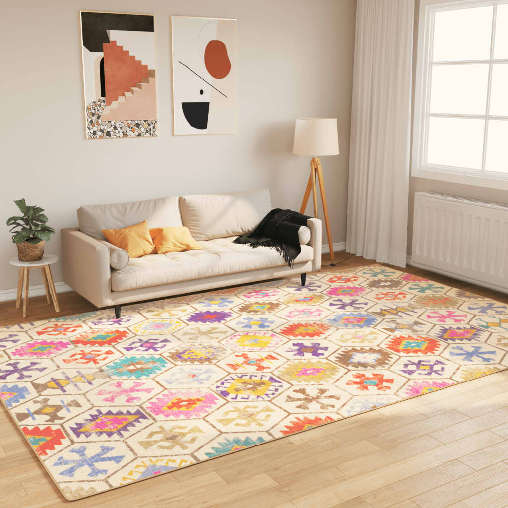 vidaXL Rug Washable Multicolour 190x300 cm Anti Slip
