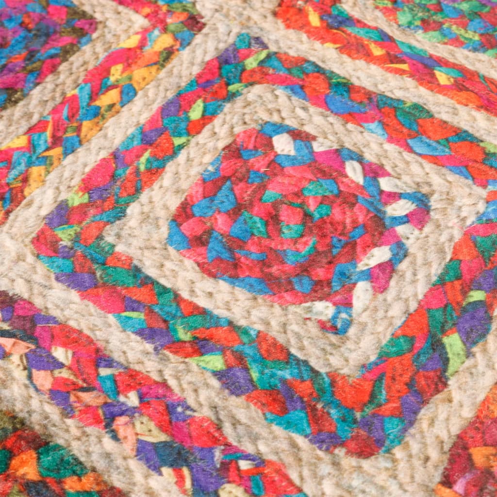 vidaXL Rug Washable Multicolour Ø 120 cm Anti Slip