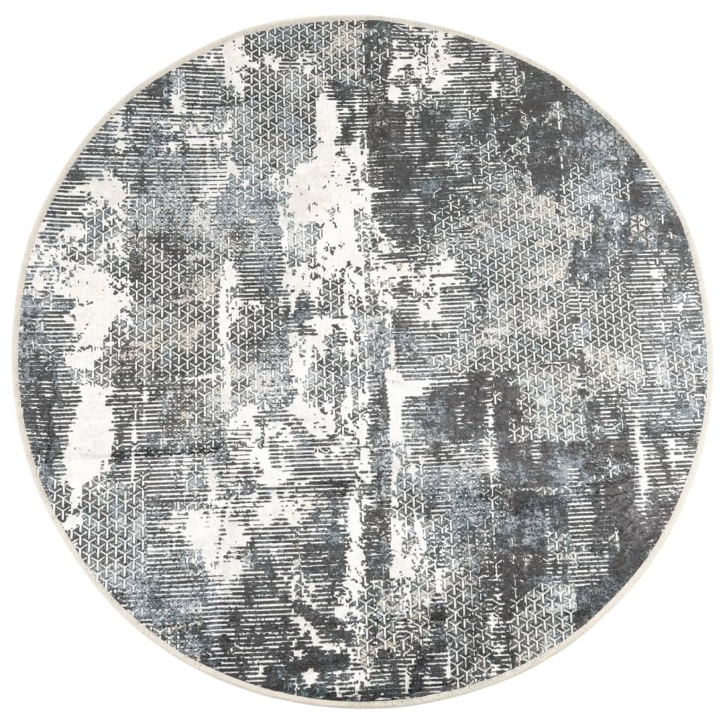 vidaXL Rug Washable Multicolour Ø 120 cm Anti Slip