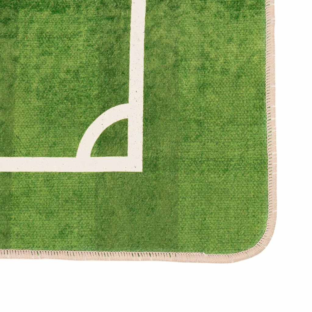 vidaXL Kids' Rug Green 160x230 cm Football Field Washable Anti Slip