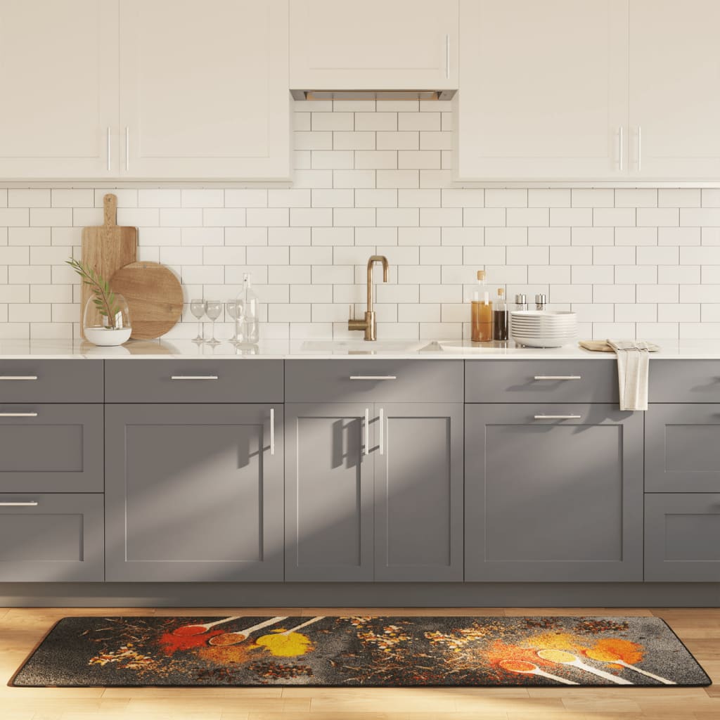Kitchen Rug Multicolour 60x180 cm Washable