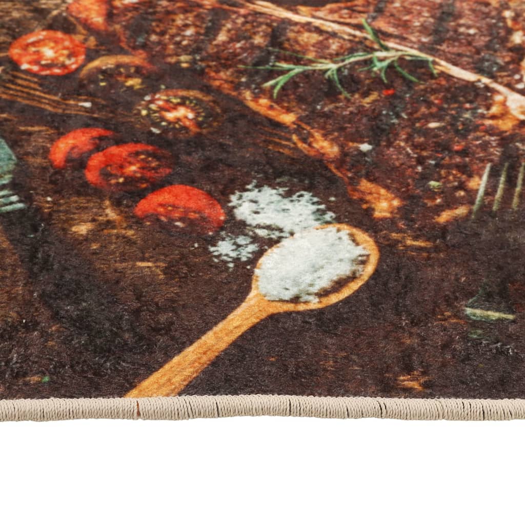 Kitchen Rug Multicolour 60x180 cm Washable