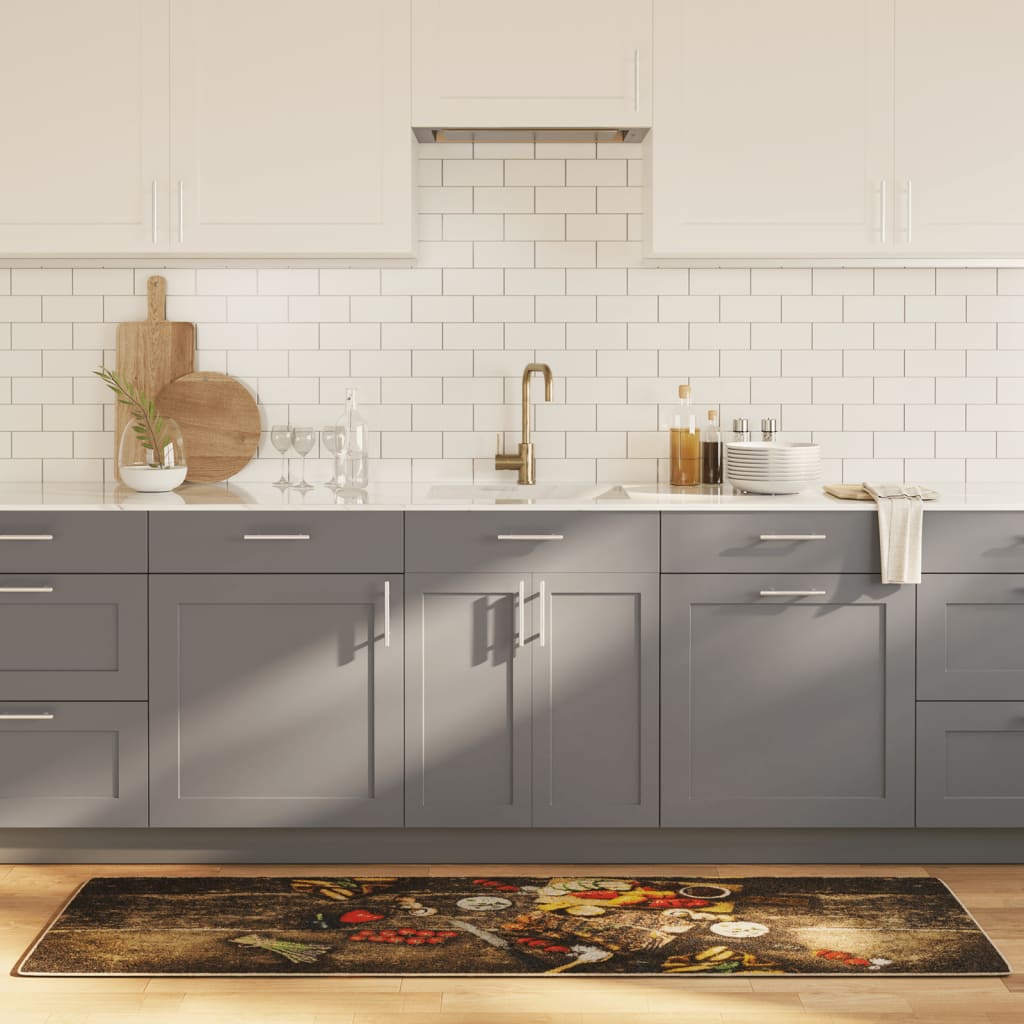 Kitchen Rug Multicolour 60x180 cm Washable
