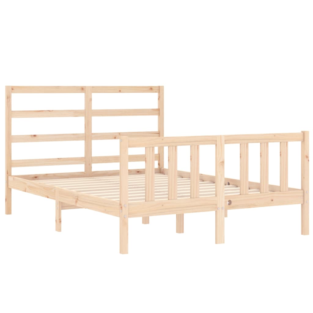 vidaXL Bed Frame without Mattress 140x200 cm Solid Wood Pine