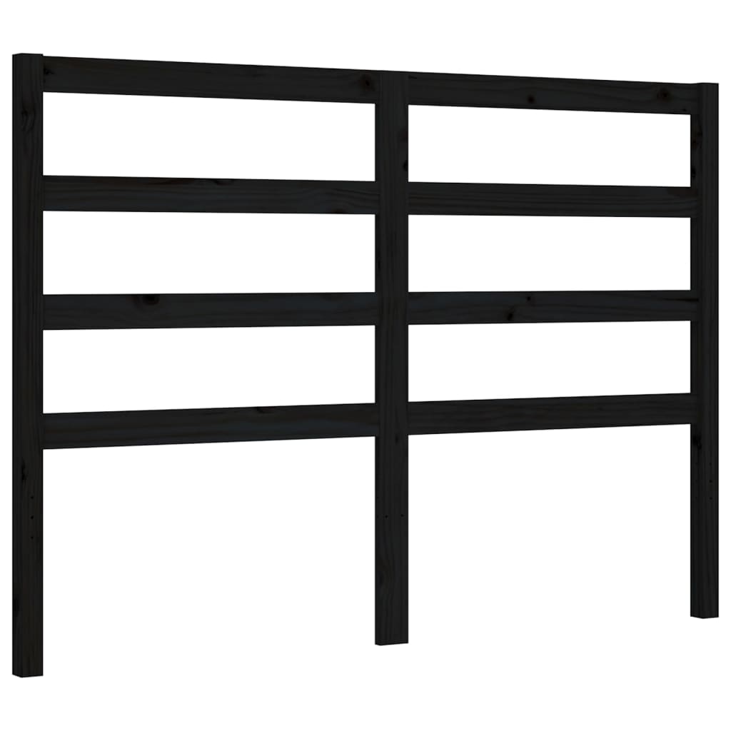 vidaXL Bed Frame without Mattress Black 140x200 cm Solid Wood Pine