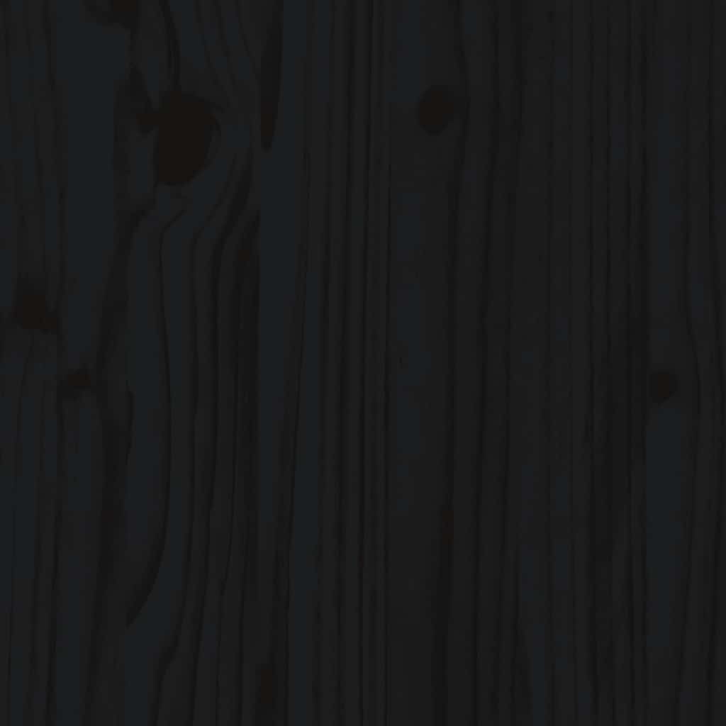 Bed Frame without Mattress Black Small Single Solid Wood Pine