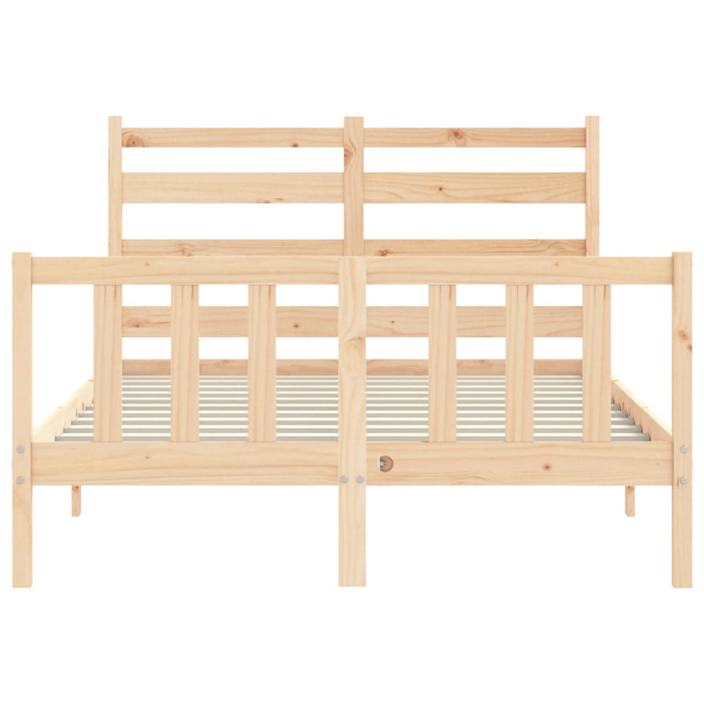 vidaXL Bed Frame without Mattress Double Solid Wood Pine