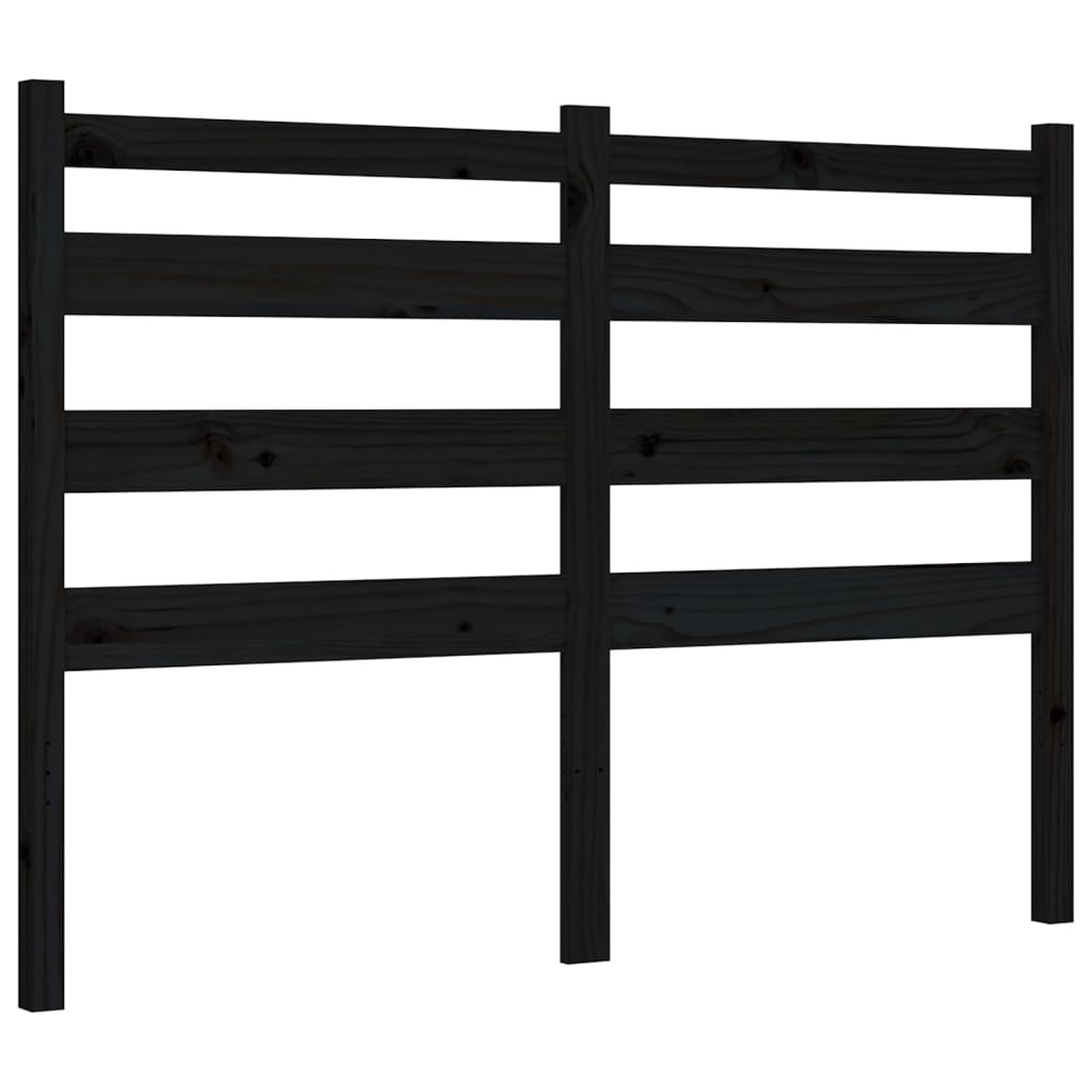 vidaXL Bed Frame without Mattress Black 140x200 cm Solid Wood Pine