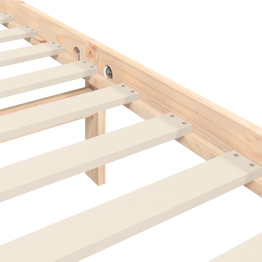 Bed Frame without Mattress Solid Wood Pine