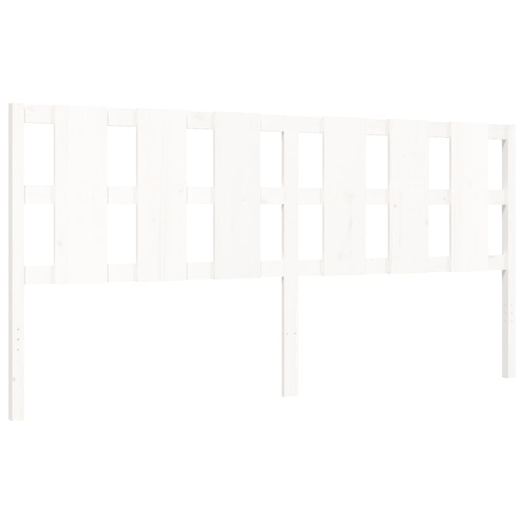 vidaXL Bed Frame without Mattress White 200x200 cm Solid Wood Pine