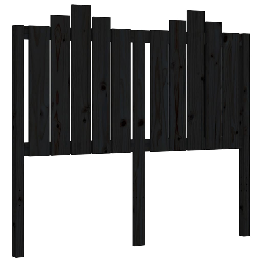 vidaXL Bed Frame without Mattress Black 120x200 cm Solid Wood Pine