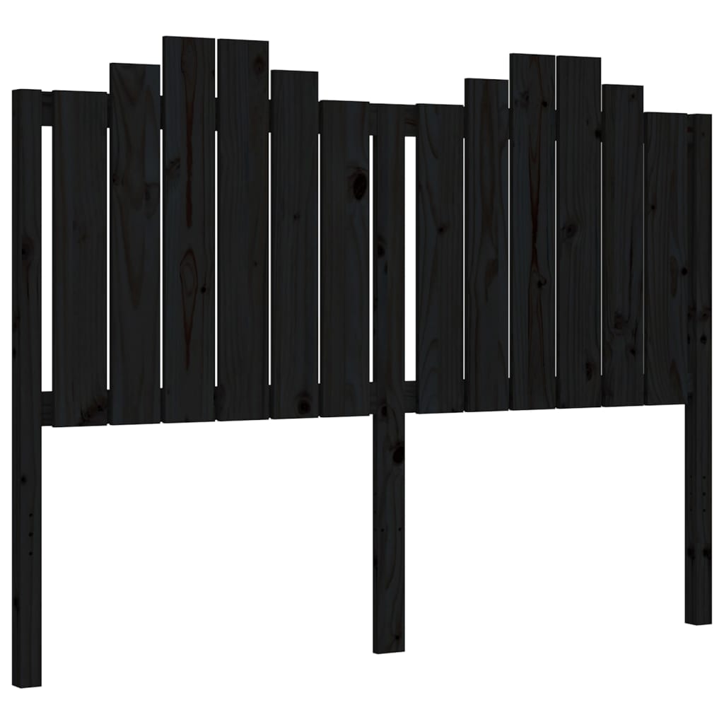 vidaXL Bed Frame without Mattress Black 140x200 cm Solid Wood Pine