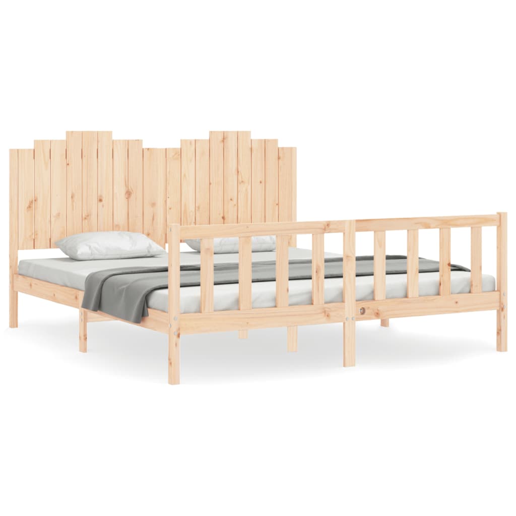 vidaXL Bed Frame without Mattress Solid Wood Pine