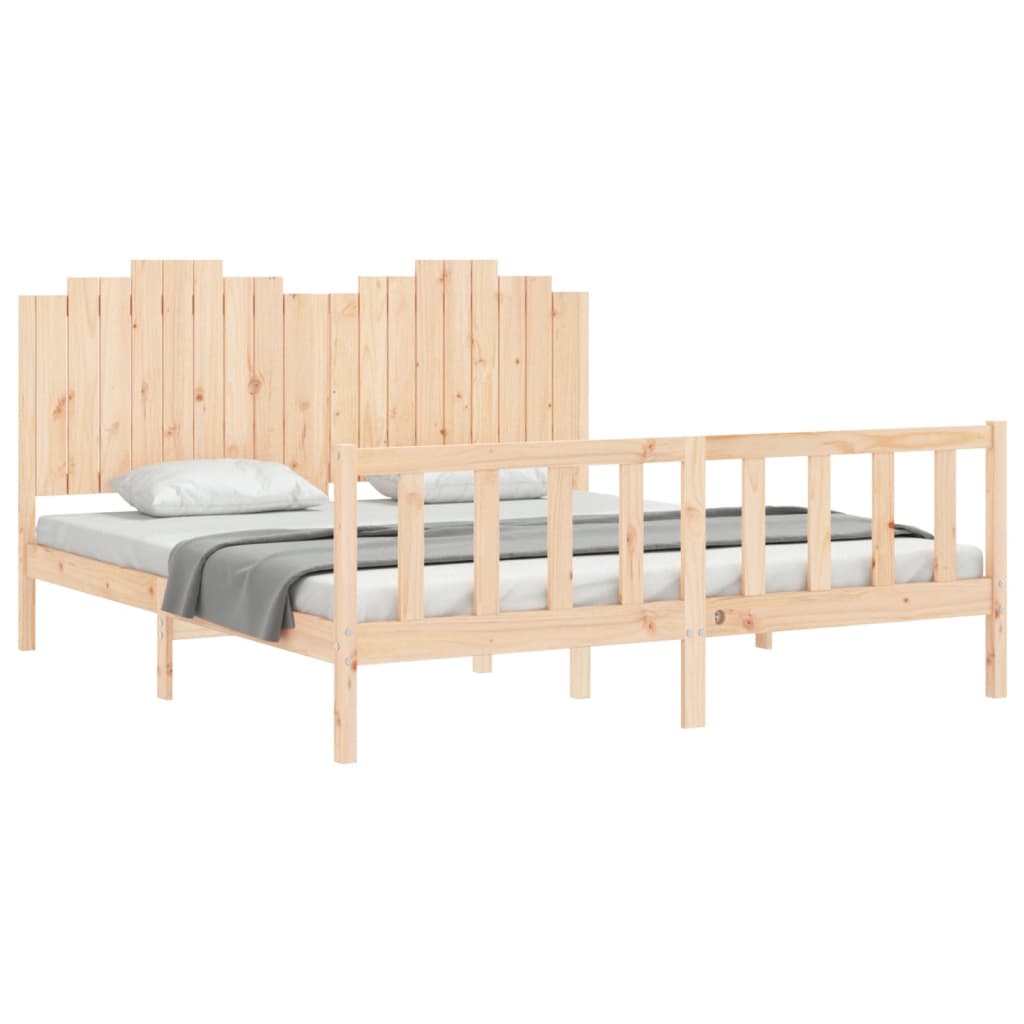 vidaXL Bed Frame without Mattress Solid Wood Pine