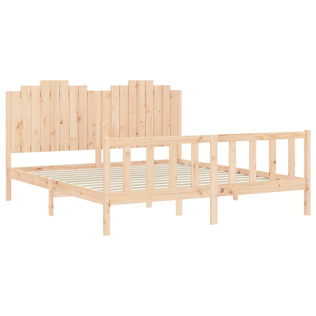 vidaXL Bed Frame without Mattress Solid Wood Pine