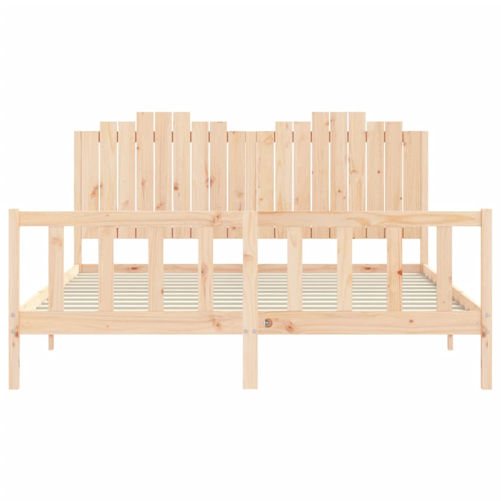 vidaXL Bed Frame without Mattress Solid Wood Pine