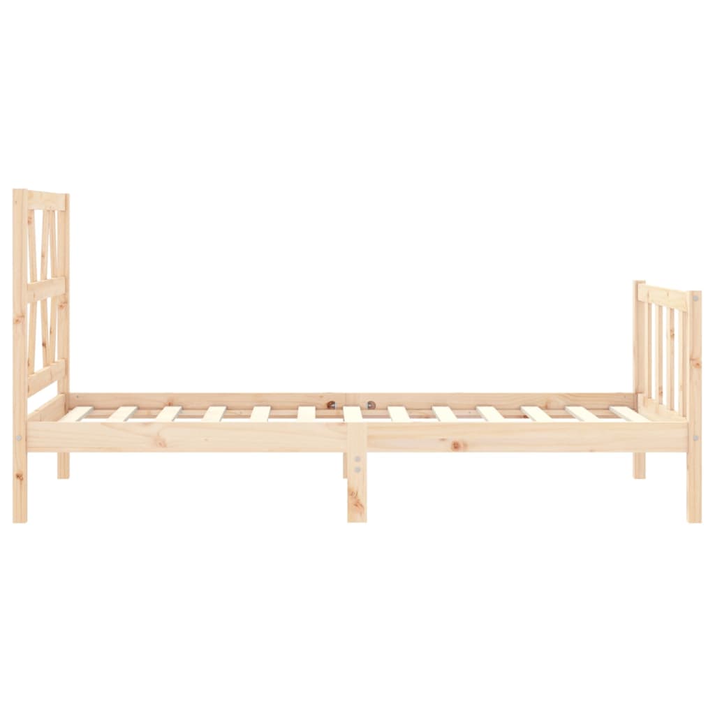 vidaXL Bed Frame without Mattress Single Solid Wood Pine