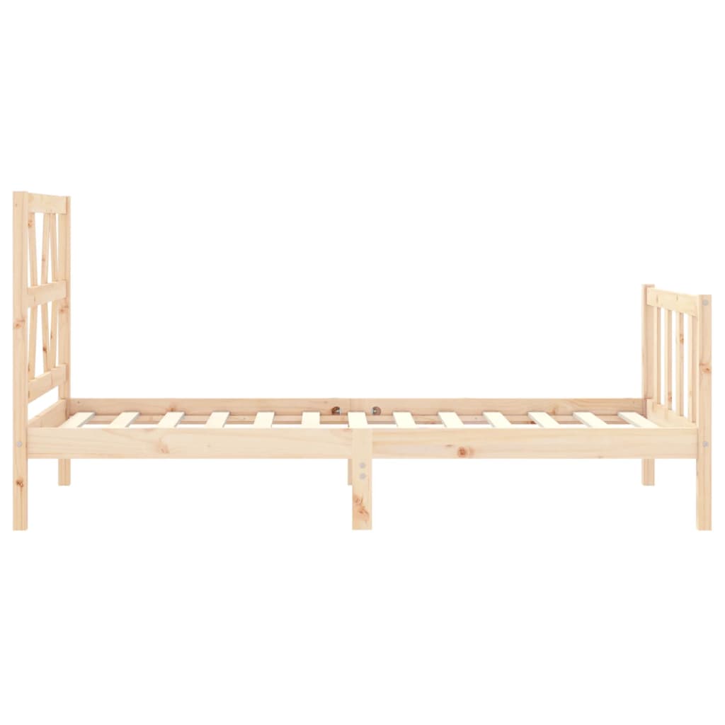 vidaXL Bed Frame without Mattress 100x200 cm Solid Wood Pine