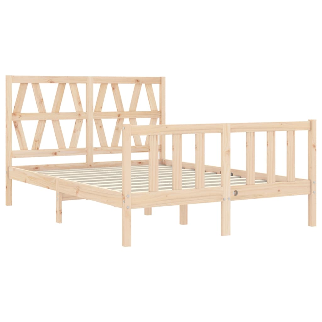 Bed Frame without Mattress 140x200 cm Solid Wood Pine