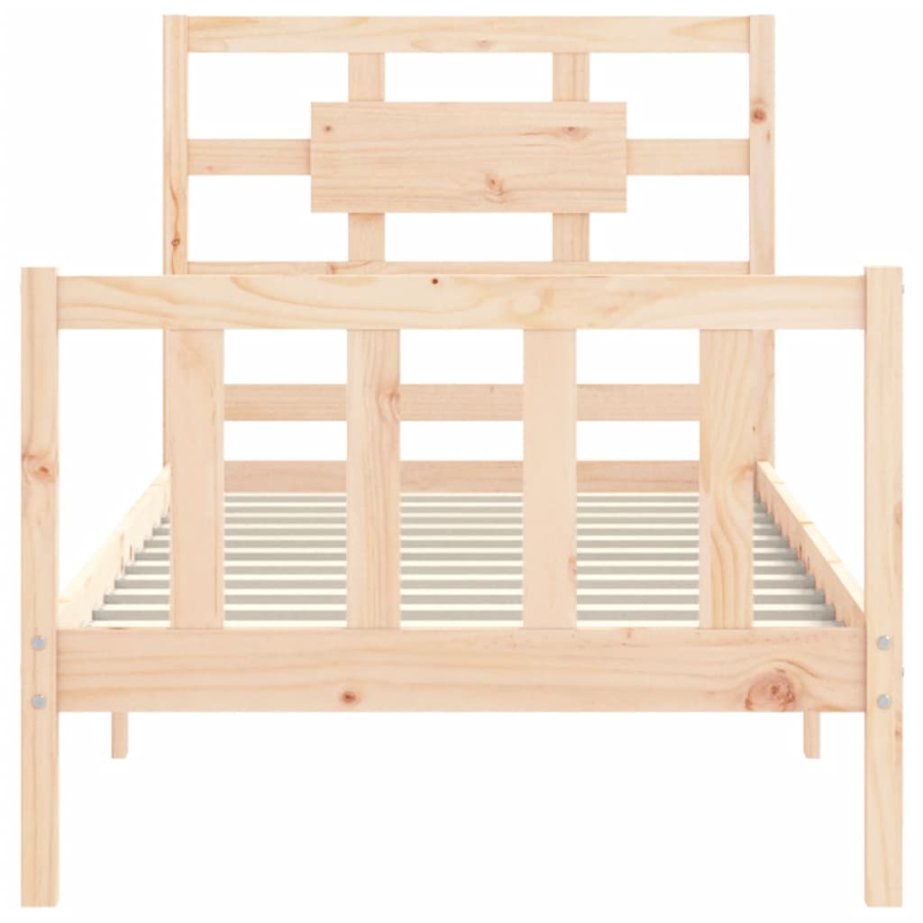 vidaXL Bed Frame without Mattress Small Single Solid Wood Pine