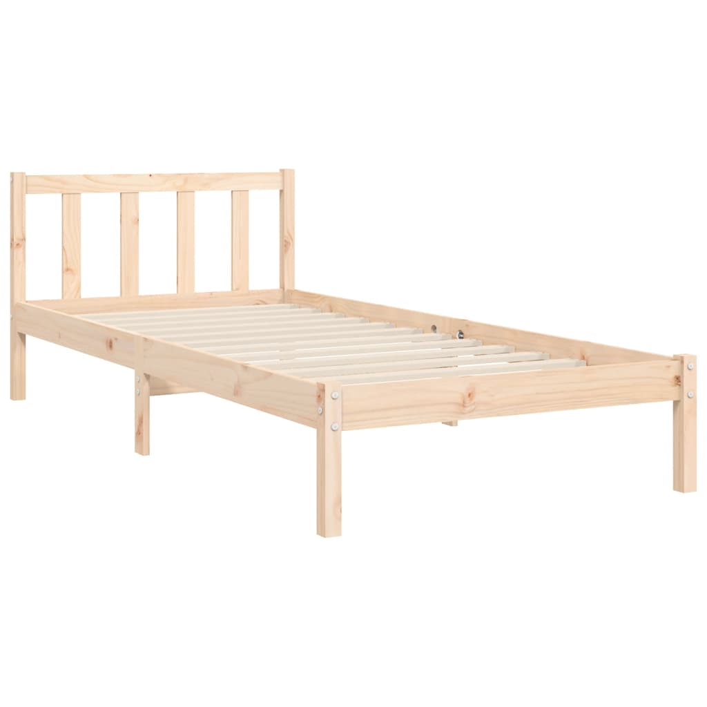 vidaXL Bed Frame without Mattress Small Single Solid Wood Pine