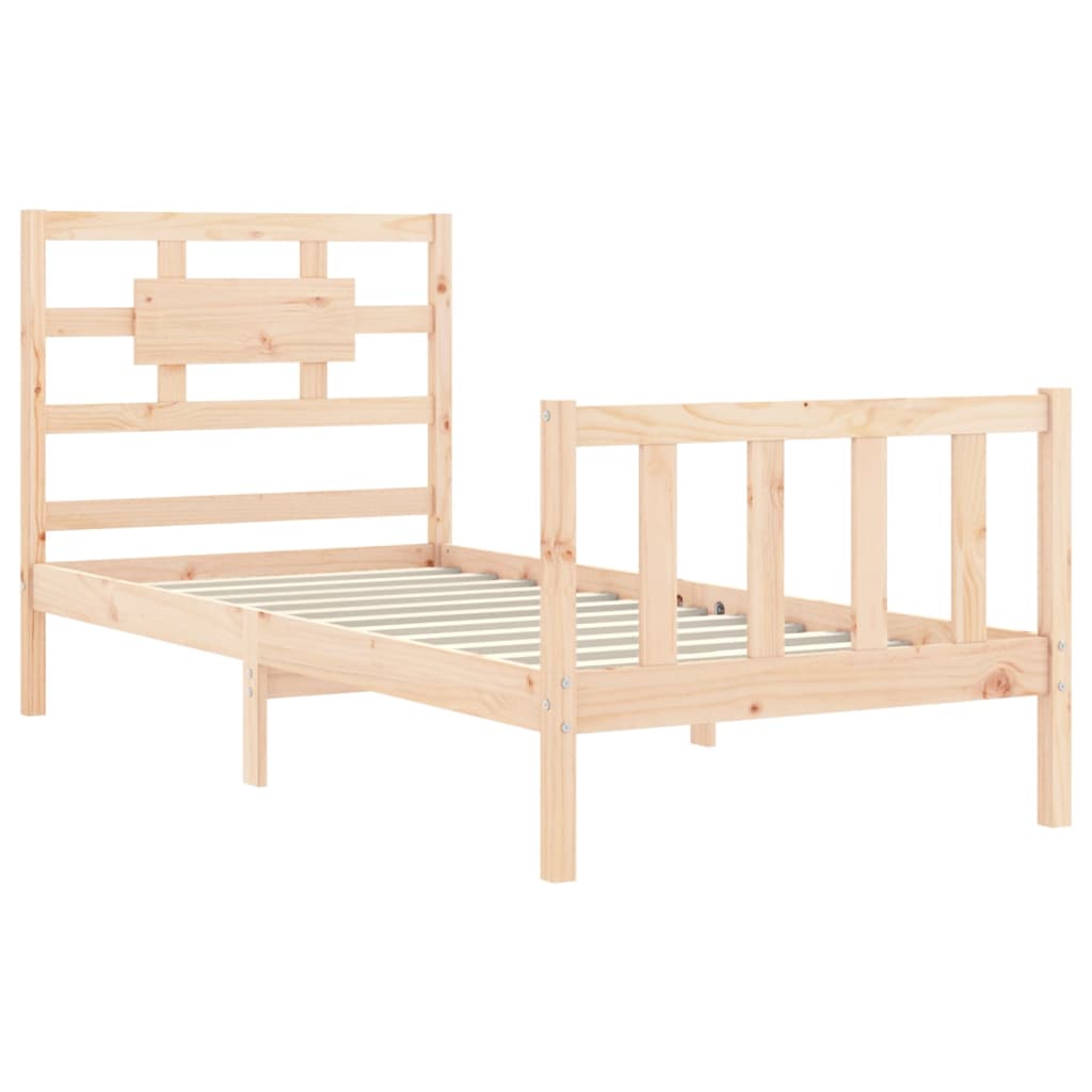 vidaXL Bed Frame without Mattress 90x200 cm Solid Wood Pine