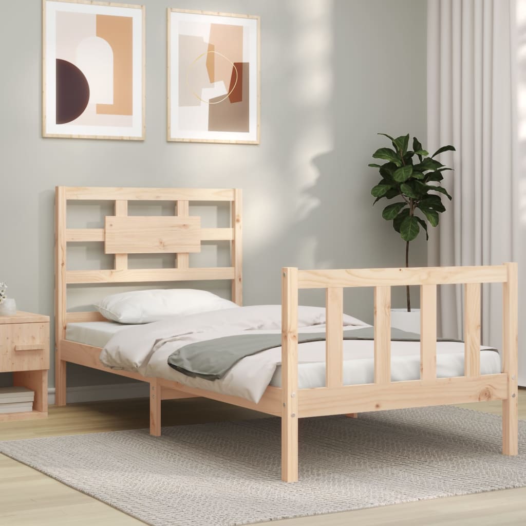 vidaXL Bed Frame without Mattress 90x200 cm Solid Wood Pine