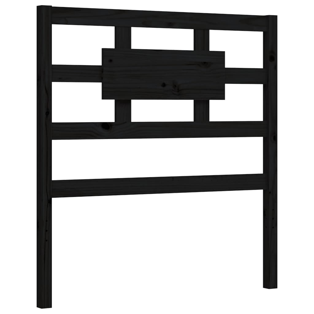 vidaXL Bed Frame without Mattress Black 90x200 cm Solid Wood Pine