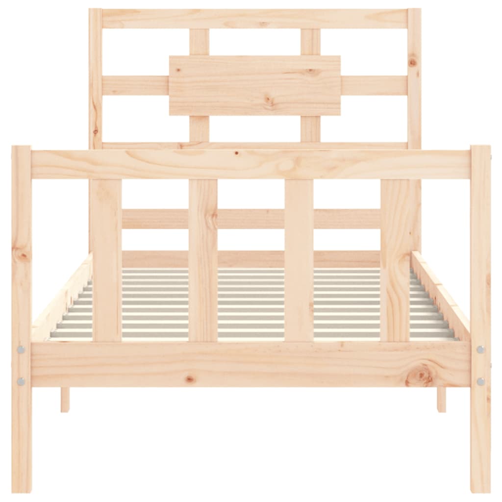 vidaXL Bed Frame without Mattress 100x200 cm Solid Wood Pine