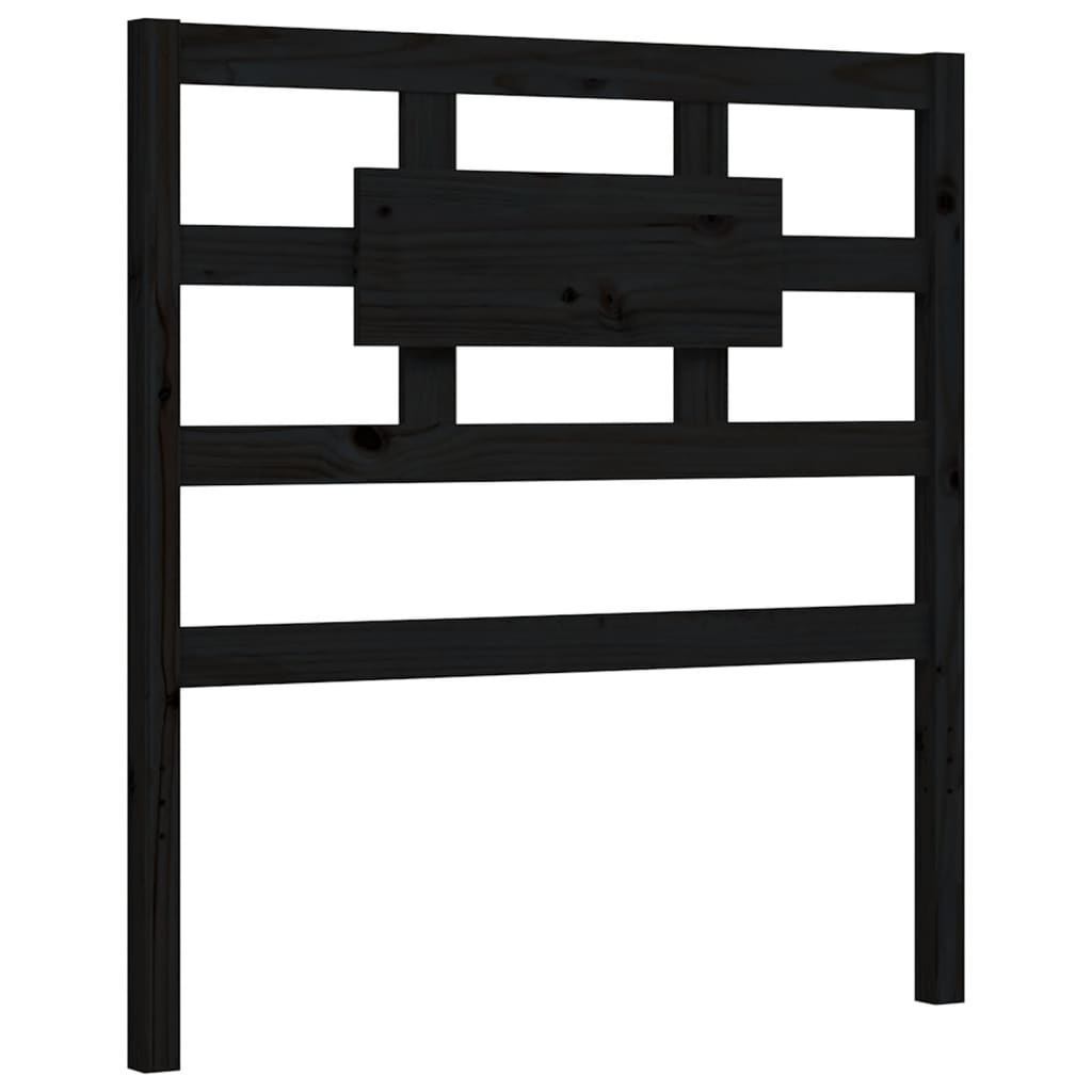 vidaXL Bed Frame without Mattress Black 100x200 cm Solid Wood Pine