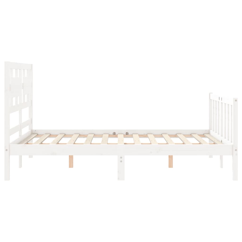 vidaXL Bed Frame without Mattress White 120x200 cm Solid Wood Pine