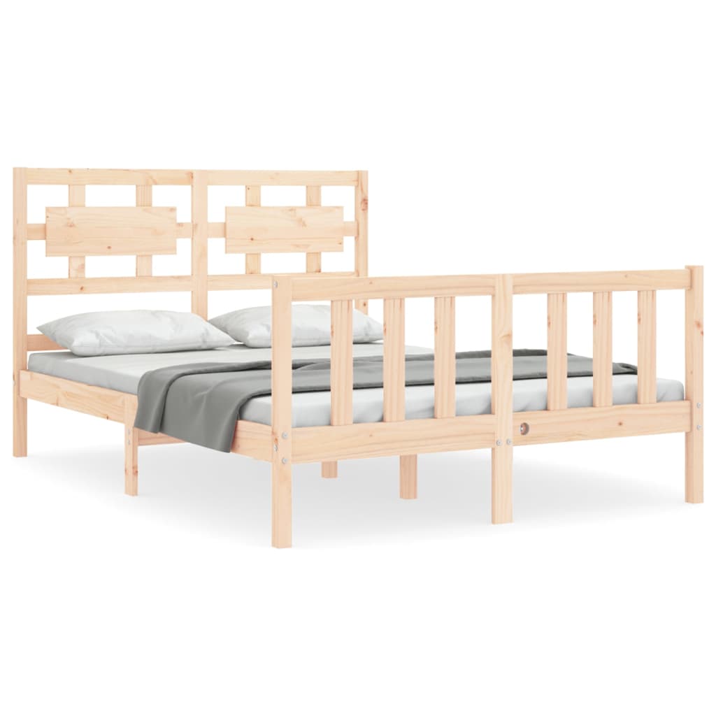 vidaXL Bed Frame without Mattress 140x200 cm Solid Wood Pine