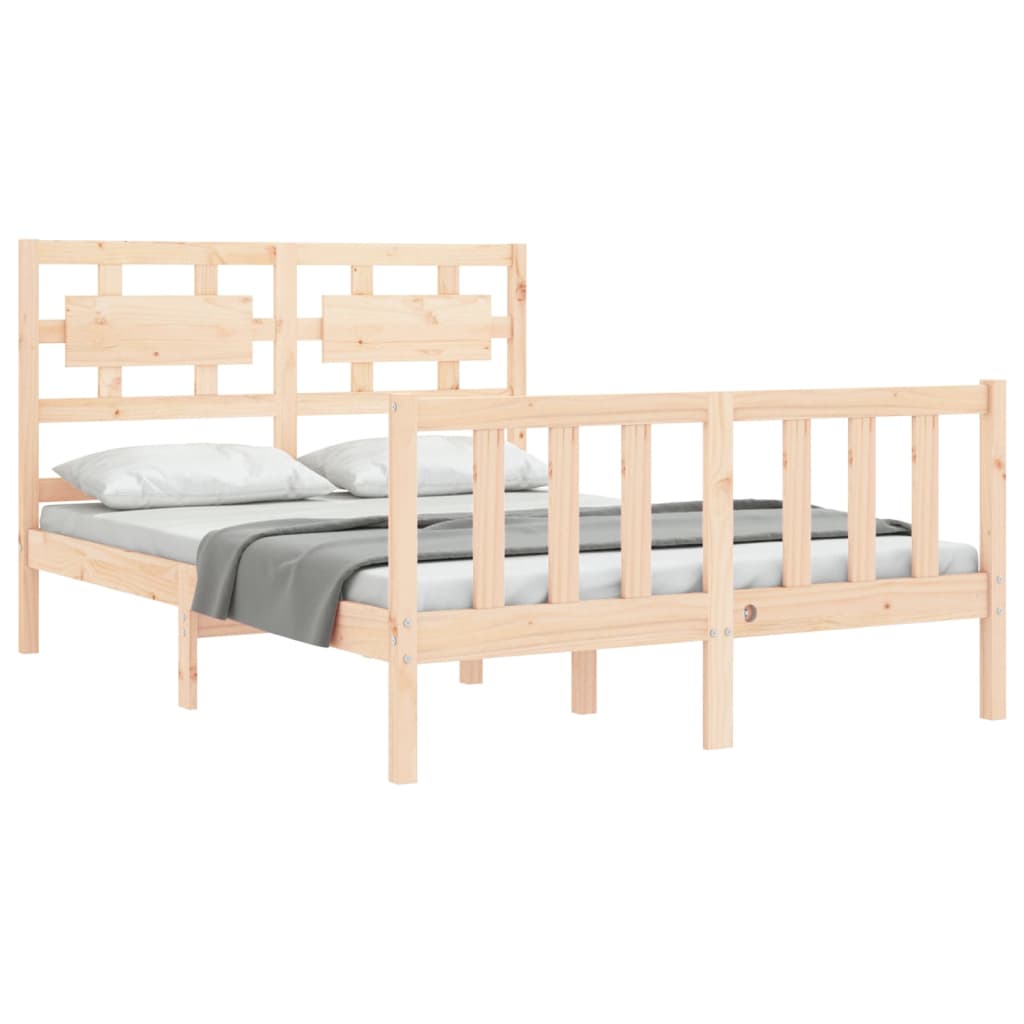 vidaXL Bed Frame without Mattress 140x200 cm Solid Wood Pine