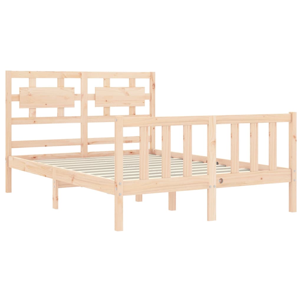 vidaXL Bed Frame without Mattress 140x200 cm Solid Wood Pine