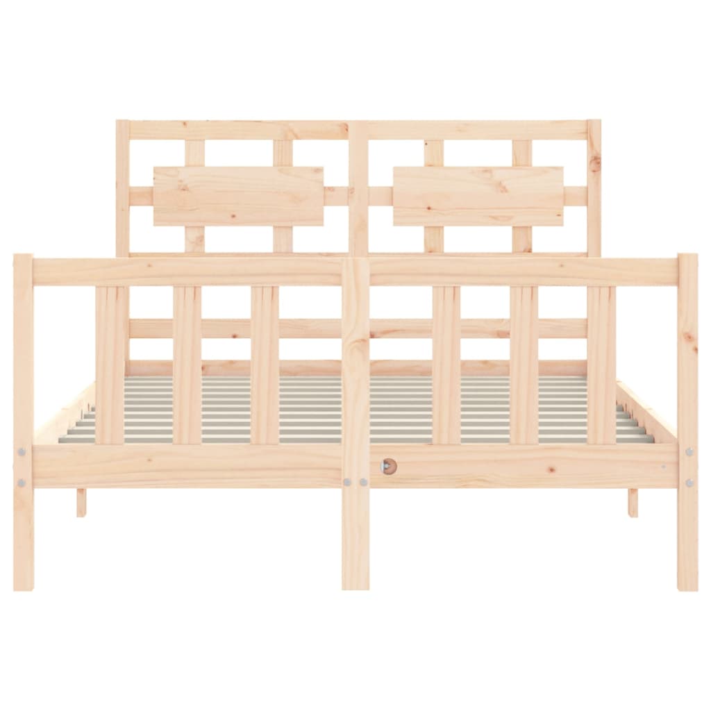 vidaXL Bed Frame without Mattress 140x200 cm Solid Wood Pine