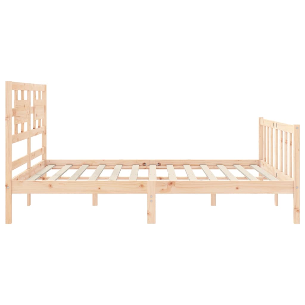 vidaXL Bed Frame without Mattress King Size Solid Wood Pine