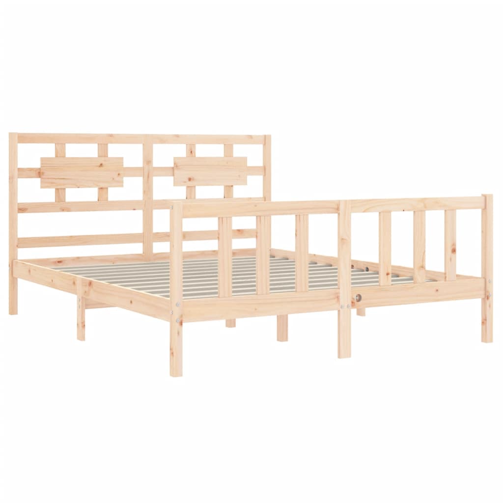 vidaXL Bed Frame without Mattress 160x200 cm Solid Wood Pine