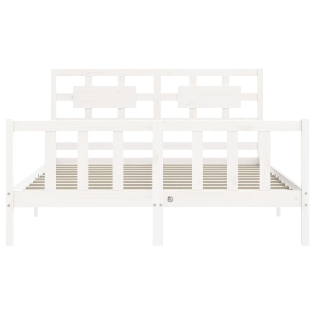 vidaXL Bed Frame without Mattress White 160x200 cm Solid Wood Pine