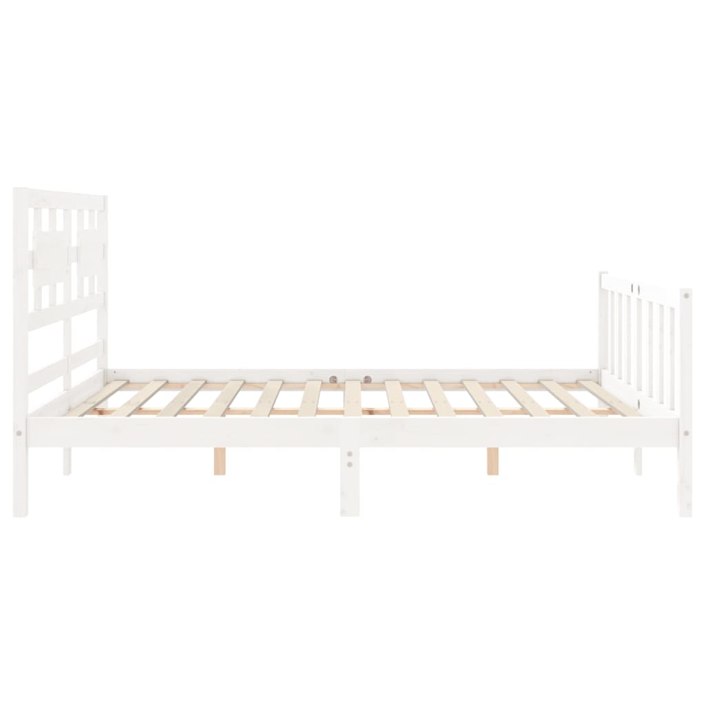 vidaXL Bed Frame without Mattress White 160x200 cm Solid Wood Pine