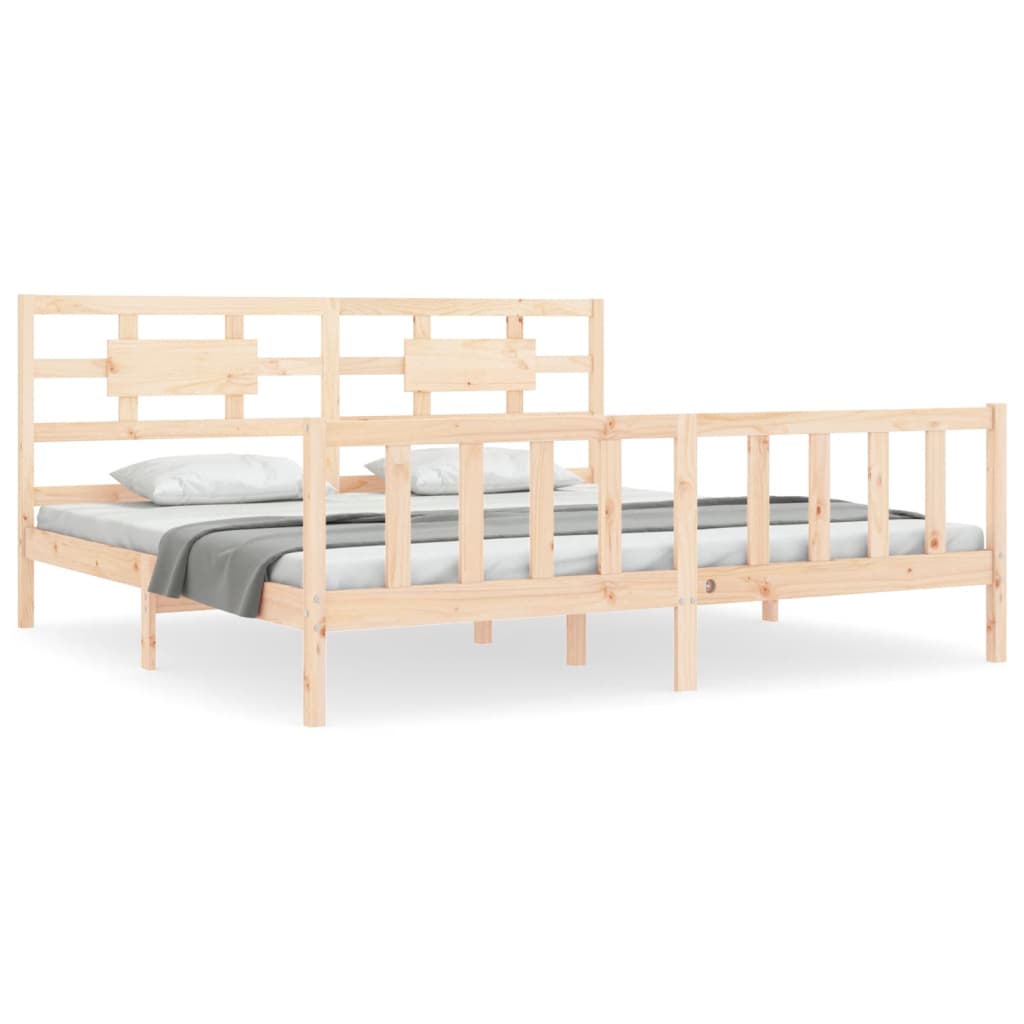 vidaXL Bed Frame without Mattress 200x200 cm Solid Wood Pine