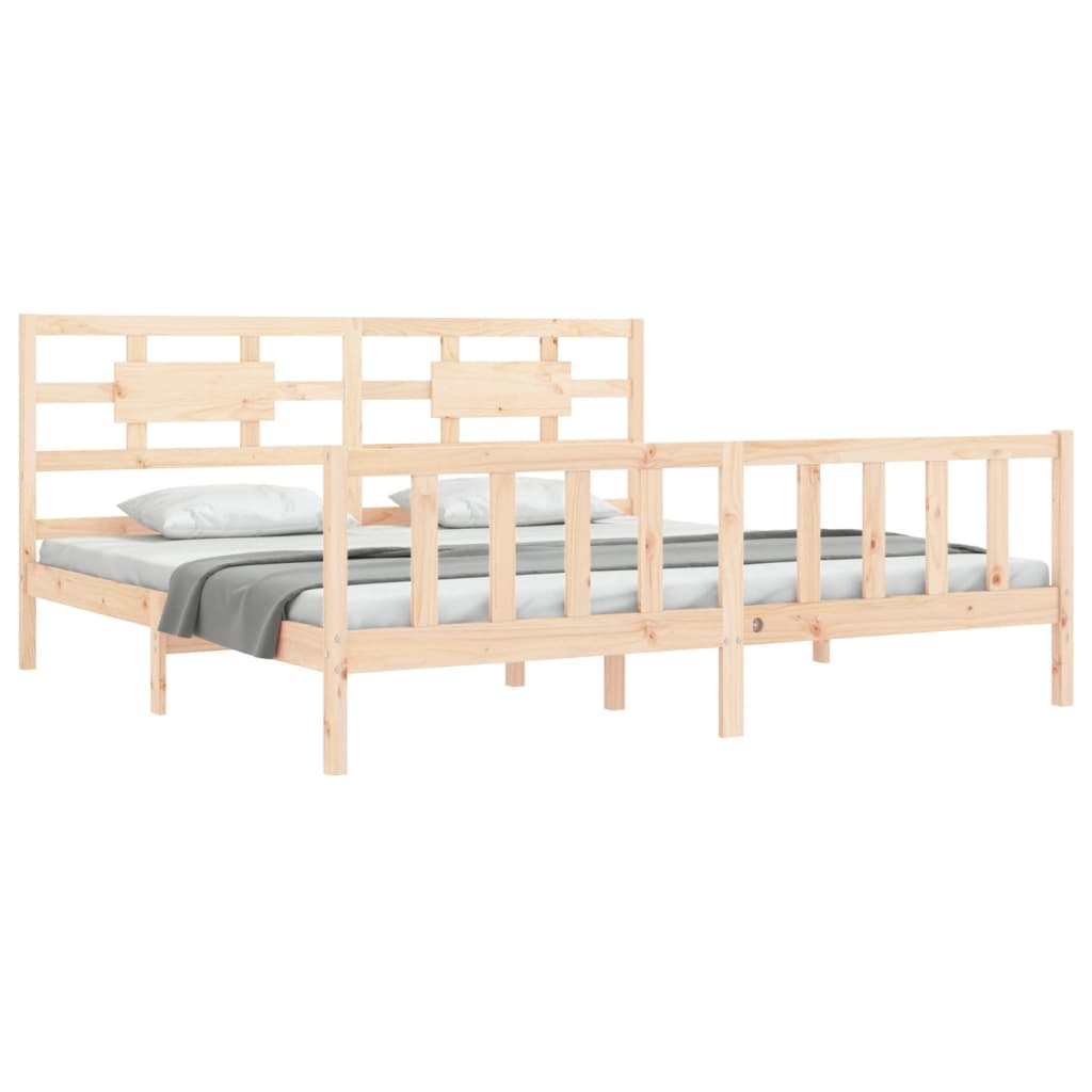 vidaXL Bed Frame without Mattress 200x200 cm Solid Wood Pine