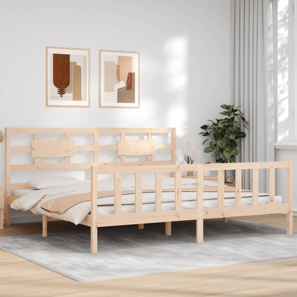 vidaXL Bed Frame without Mattress 200x200 cm Solid Wood Pine