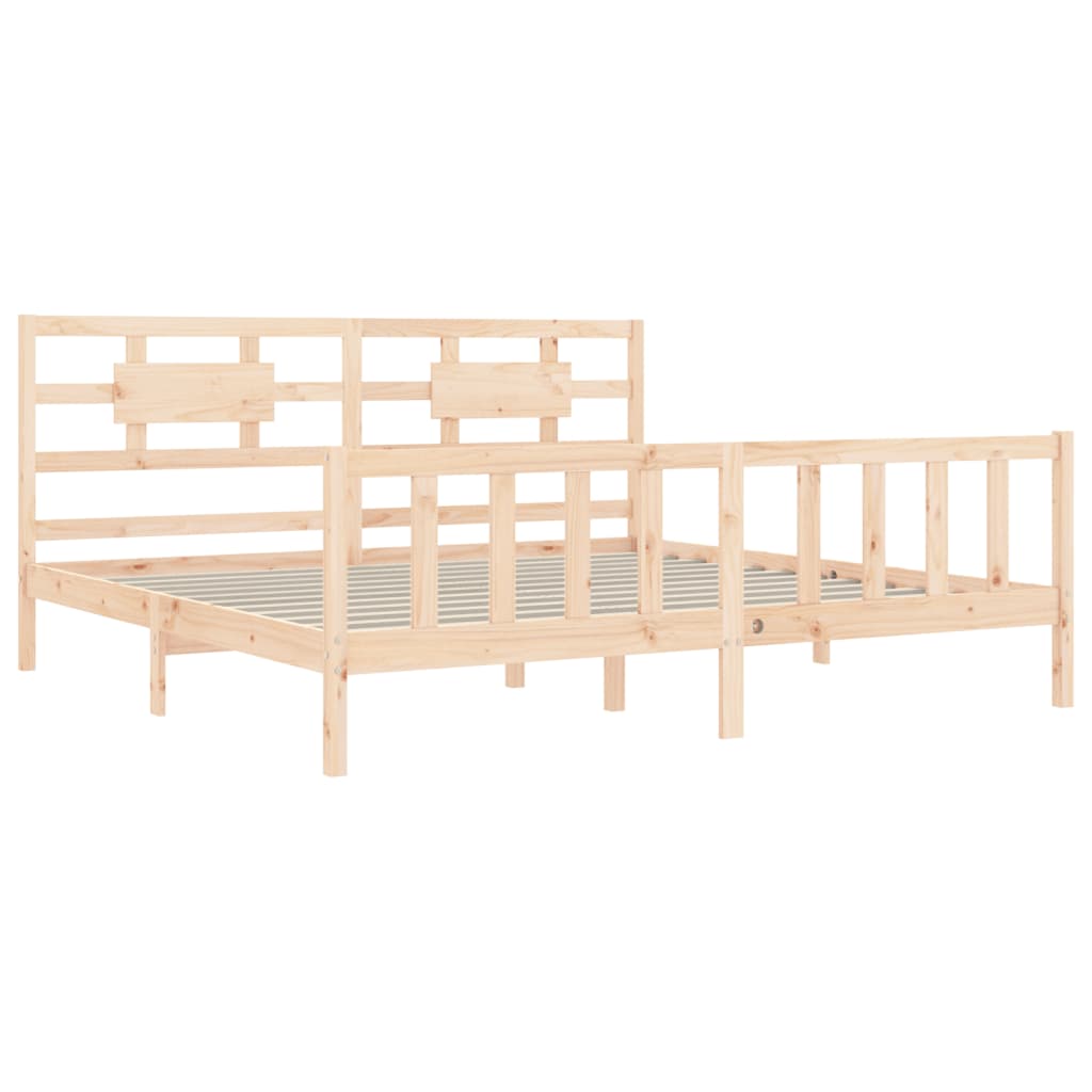 vidaXL Bed Frame without Mattress 200x200 cm Solid Wood Pine