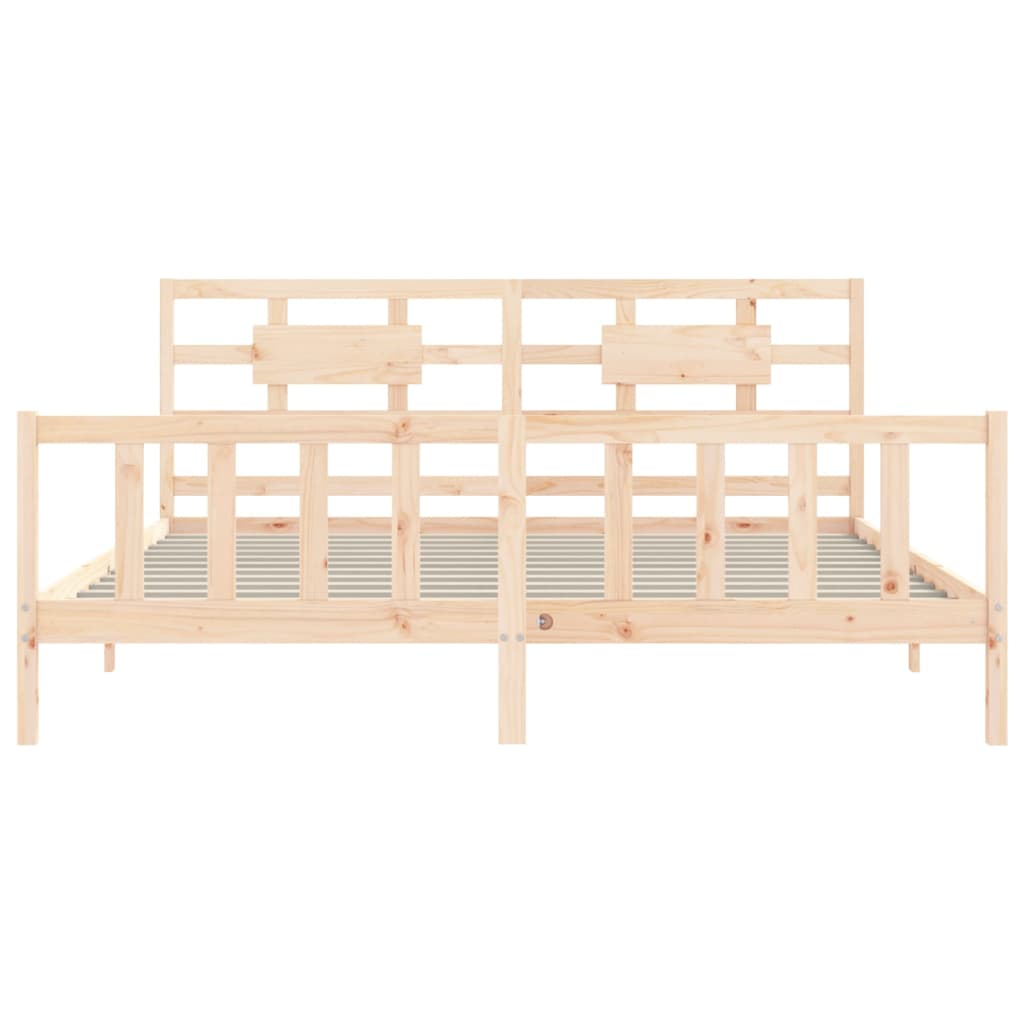 vidaXL Bed Frame without Mattress 200x200 cm Solid Wood Pine