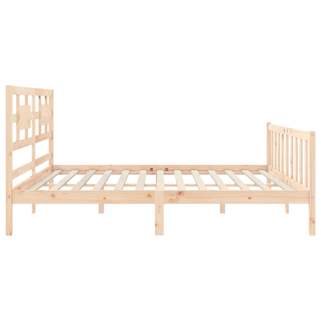 vidaXL Bed Frame without Mattress 200x200 cm Solid Wood Pine